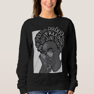 Sudadera Orgullosa africana negra y afro negro mujer gráfic