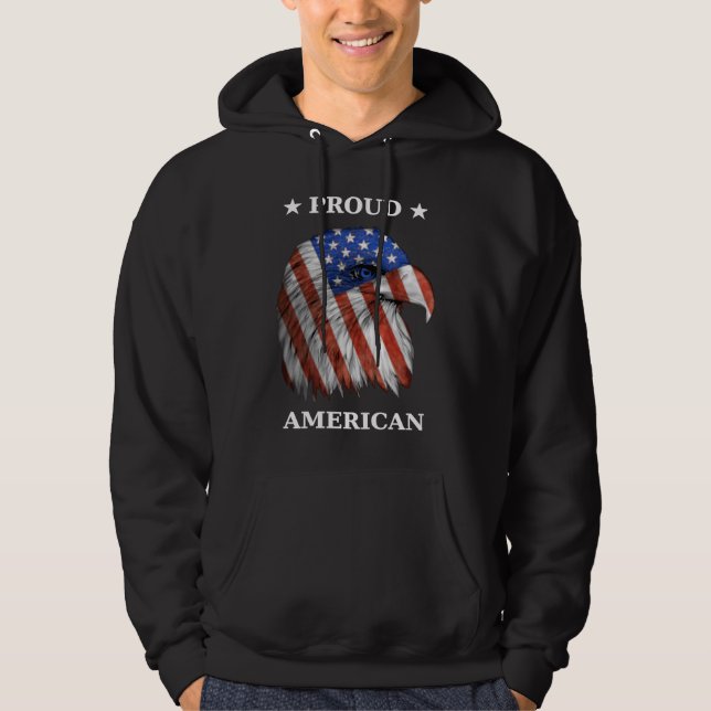 Sudadera Orgullosa águila americana (Anverso)