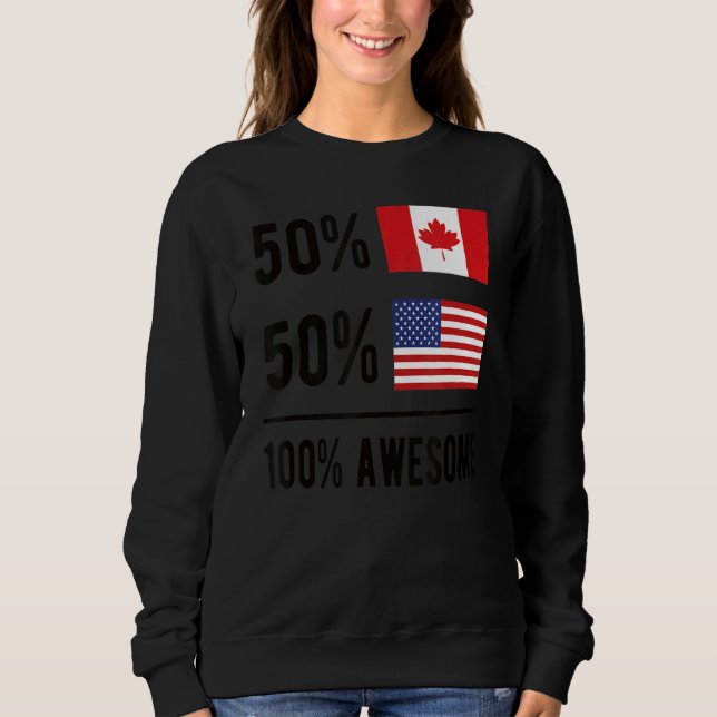 Sudadera Orgullosa Bandera Canadiense Canadá Usa 1 (Anverso)