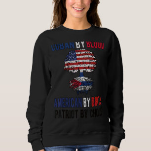 Sudadera Orgullosa bandera cubana norteamericana en Cuba