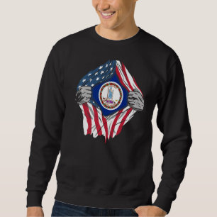 Sudadera Orgullosa bandera de estado patriótico del país de