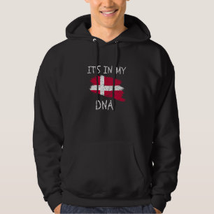 Sudadera Orgullosa bandera del orgullo danés Está en mi ADN