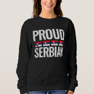 Sudadera Orgullosa bandera serbia vintage Srbija Serbia