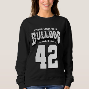 Sudadera Orgullosa Bulldog De Fútbol Mamá Del Jugador 42
