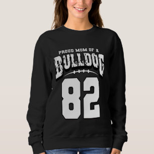 Sudadera Orgullosa Bulldog De Fútbol Mamá Del Jugador 82