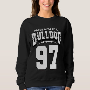 Sudadera Orgullosa Bulldog De Fútbol Mamá Del Jugador 97