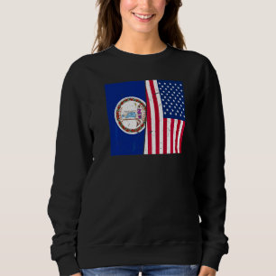 Sudadera Orgullosa casa patria patriótica bandera del estad