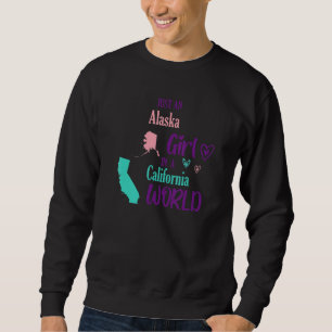 Sudadera Orgullosa chica Diseño Solo una chica de Alaska en