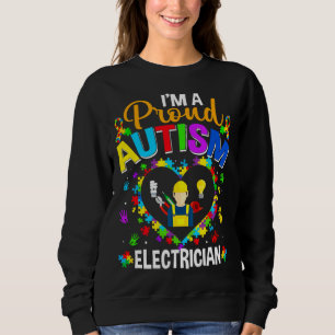 Sudadera Orgullosa conciencia de autismo eléctrico amor aut