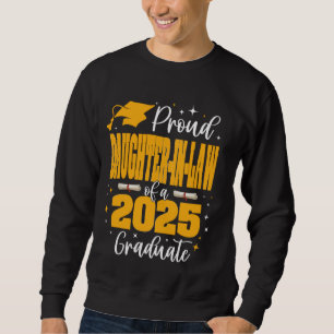 Sudadera Orgullosa cuñada de una clase graduada de 2025