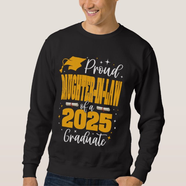 Sudadera Orgullosa cuñada de una clase graduada de 2025 (Anverso)
