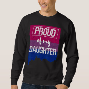Sudadera Orgullosa De Mi Hija Bisexual Mamá Papá Lgbt Gay P