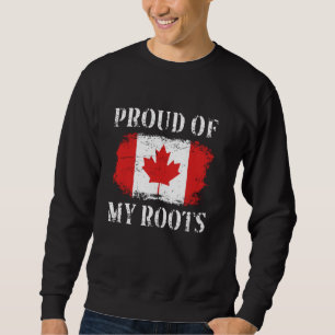 Sudadera Orgullosa De Mis Raíces Canadienses Bandera Canadi