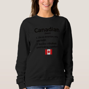 Sudadera Orgullosa definición canadiense bandera canadiense