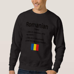 Sudadera Orgullosa definición rumana Bandera rumana Ro ruma