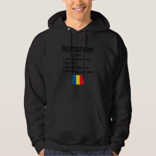 Sudadera Orgullosa definición rumana Bandera rumana Ro ruma