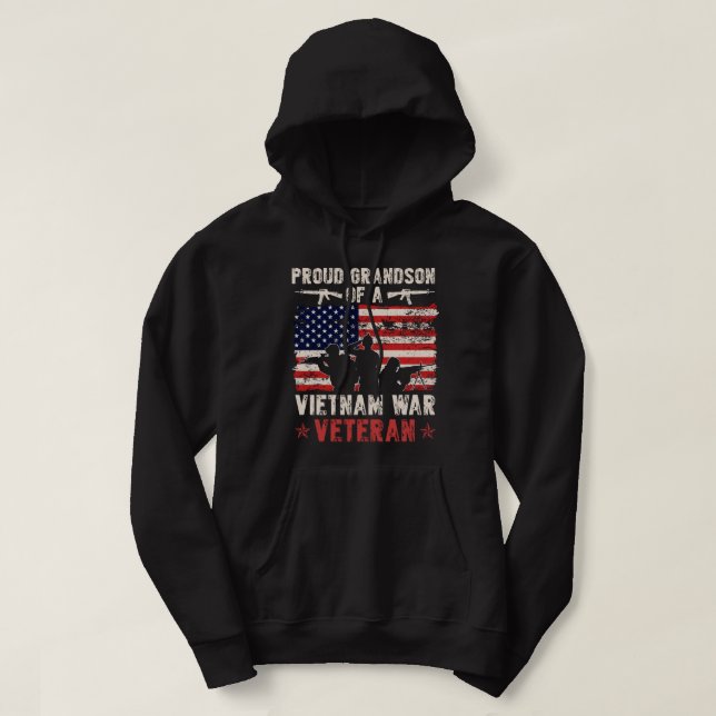 Sudadera Orgullosa esposa de un veterano vietnamita. (Diseño del anverso)