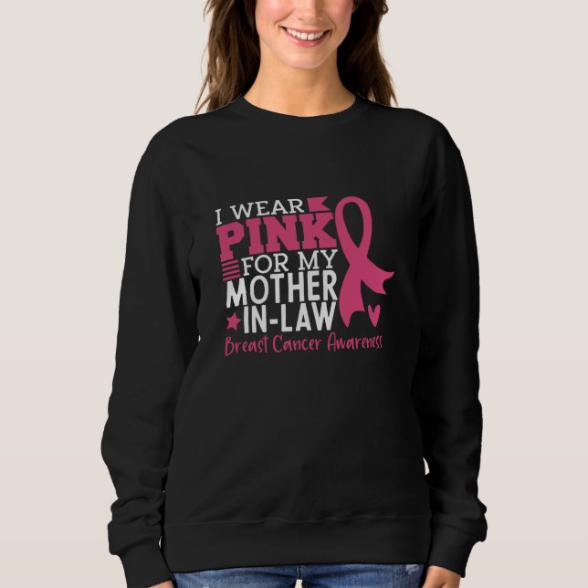 Sudadera Orgullosa familia, guerrera del cáncer de mama, su (Anverso)