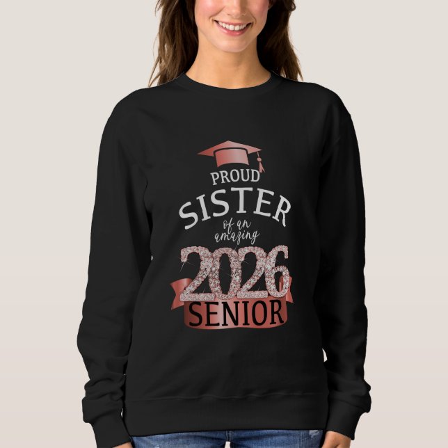 Sudadera Orgullosa hermana de un Rosa de Black Schoo de 202 (Anverso)