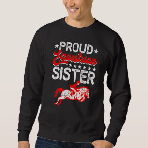 Sudadera Orgullosa hermana ecuestre: Deporte a mamá