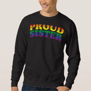 Sudadera Orgullosa Hermana Lesbiana Gay Apoyo al Orgullo Lg