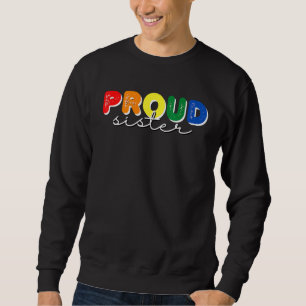 Sudadera Orgullosa Hermana Orgullo Arcoiris Mes Apoyo Amor