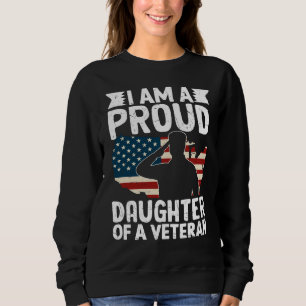 Sudadera Orgullosa Hija De Un Padre Patriótico Militar Vete