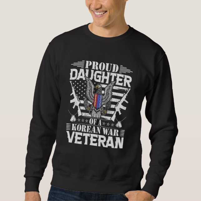 Sudadera Orgullosa Hija De Un Veterano De Guerra De Corea (Anverso)