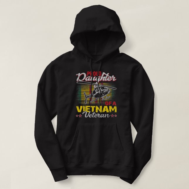 Sudadera Orgullosa Hija De Un Veterano Vietnamita 189 (Diseño del anverso)