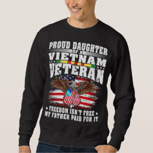 Sudadera Orgullosa hija de un veterano vietnamita en libert
