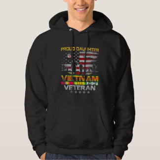 Sudadera Orgullosa hija de Vietnam, antigua bandera veteran