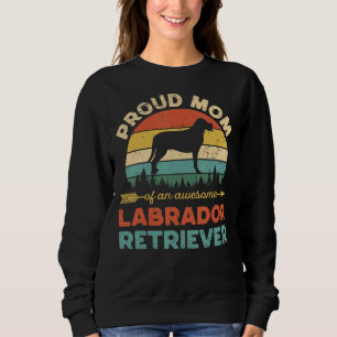 Sudadera Orgullosa Labrador Recuperadora Mamá Vieja Retro P
