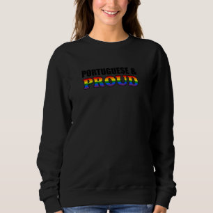 Sudadera Orgullosa lesbiana portuguesa gay arcoiris Portuga