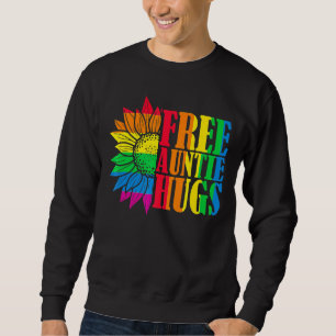 Sudadera Orgullosa Lgbt Free Auntie Abrazos Lgbt Costume Lg