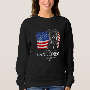 Sudadera Orgullosa Madre Cane Corso Bandera Americana Perro