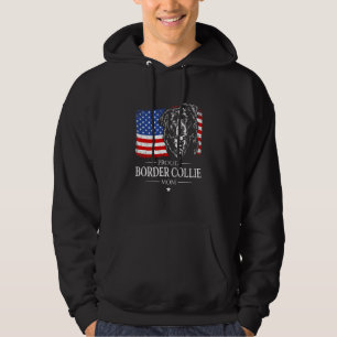 Sudadera Orgullosa Madre de Border Collie Bandera Americana