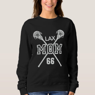 Sudadera Orgullosa Madre de Lacrosse #66 Jugadora de LAX Nú