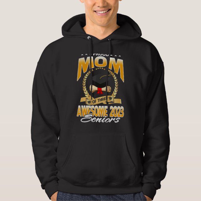 Sudadera Orgullosa Madre De Tres Atractivos Mayores De 2023 (Anverso)
