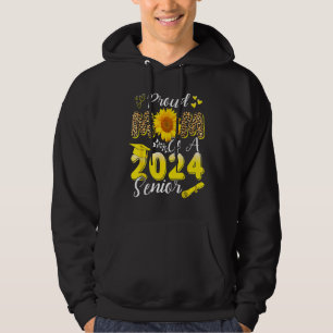 Sudadera Orgullosa Madre De Un Senior 2024, Girasol Leopard