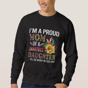 Sudadera Orgullosa Madre De Una Hija Sabihonda Feliz Día De