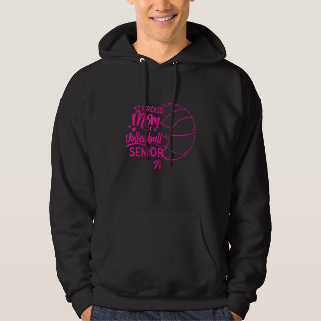 Sudadera Orgullosa madre de una senior de voleibol 2023 2 (Anverso)