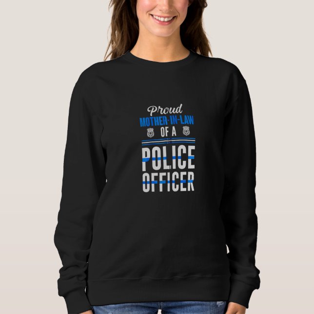 Sudadera Orgullosa Madre En La Ley De Un Policía, Guay Moth (Anverso)