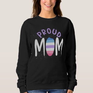 Sudadera Orgullosa Mamá Bi Bandera De Género Día de la Madr