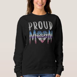 Sudadera Orgullosa Mamá Bi Bandera De Género Día de la Madr