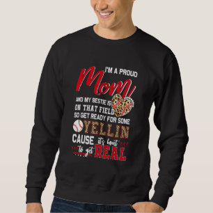 Sudadera Orgullosa Mamá de Béisbol Familia de Béisbol Combi