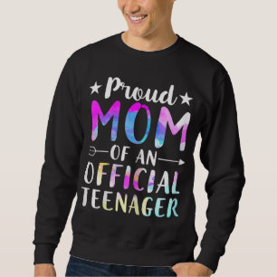 Sudadera Orgullosa Mamá De Un Adolescente Oficial Cumpleaño