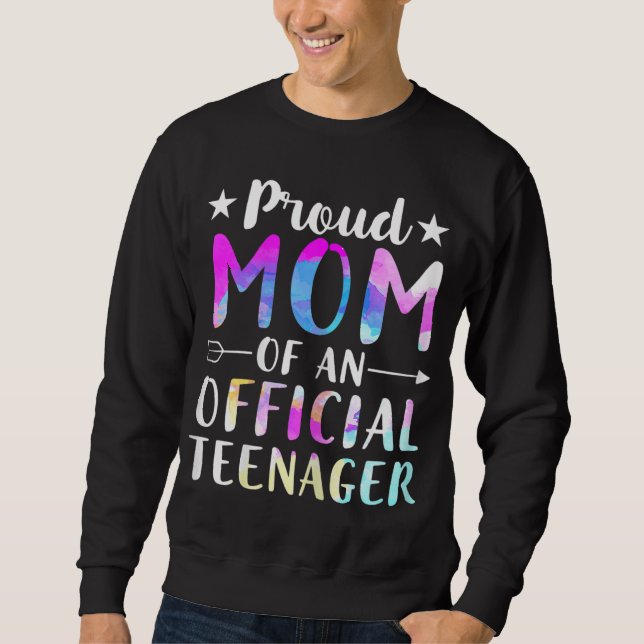 Sudadera Orgullosa Mamá De Un Adolescente Oficial Cumpleaño (Anverso)