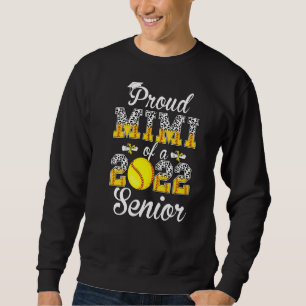 Sudadera Orgullosa Mamá De Un Juego De Softbol De Leopard E