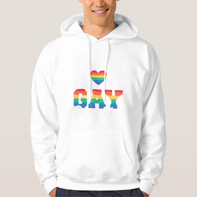 Sudadera Orgullosa Mamá De Una Hija Gay (Anverso)