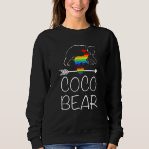 Sudadera Orgullosa Mamá Del Oso De Coco Bandera Arcoiris Or